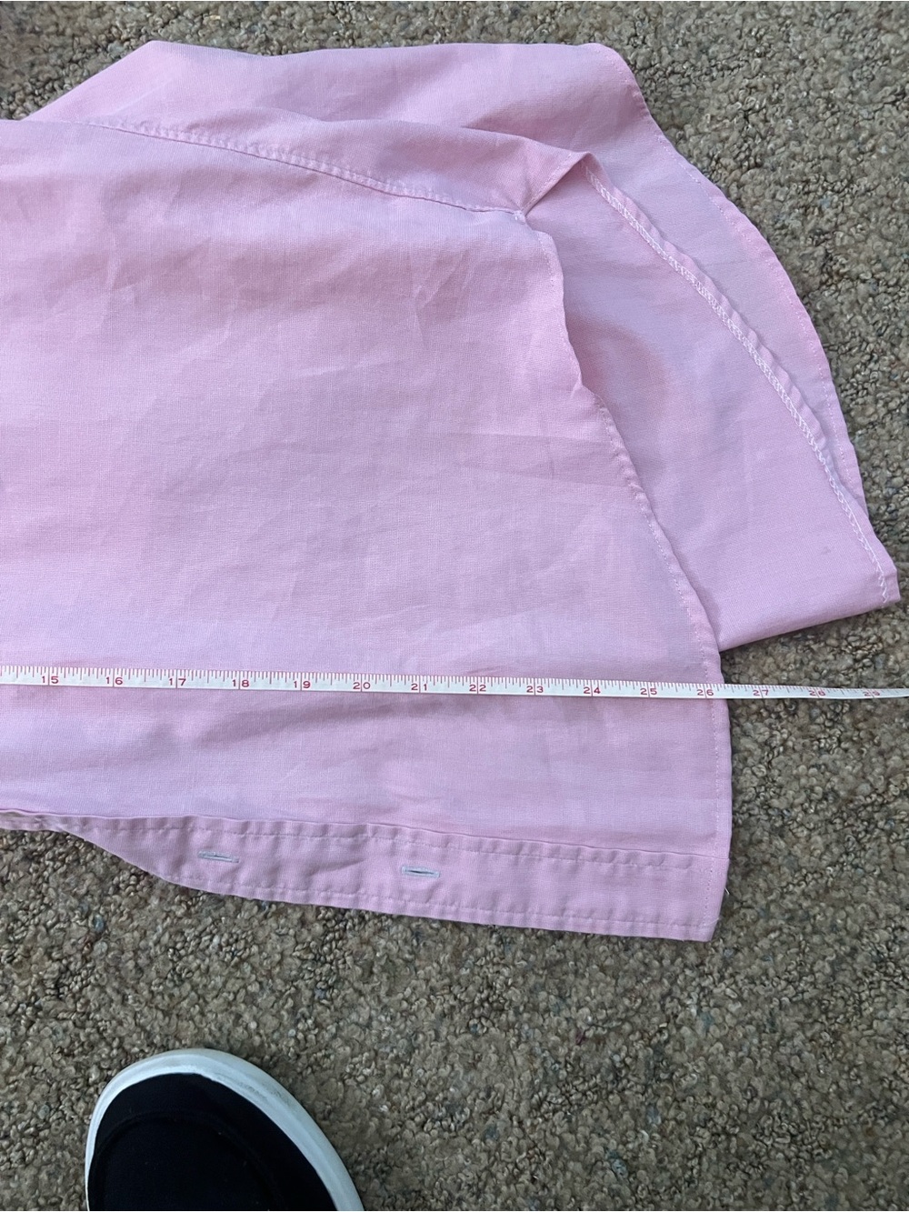 Up cycled / Remade  Ralph Lauren Light Pink Cotton Button-Down Tie-Hem Shirt - Picture 9 of 9